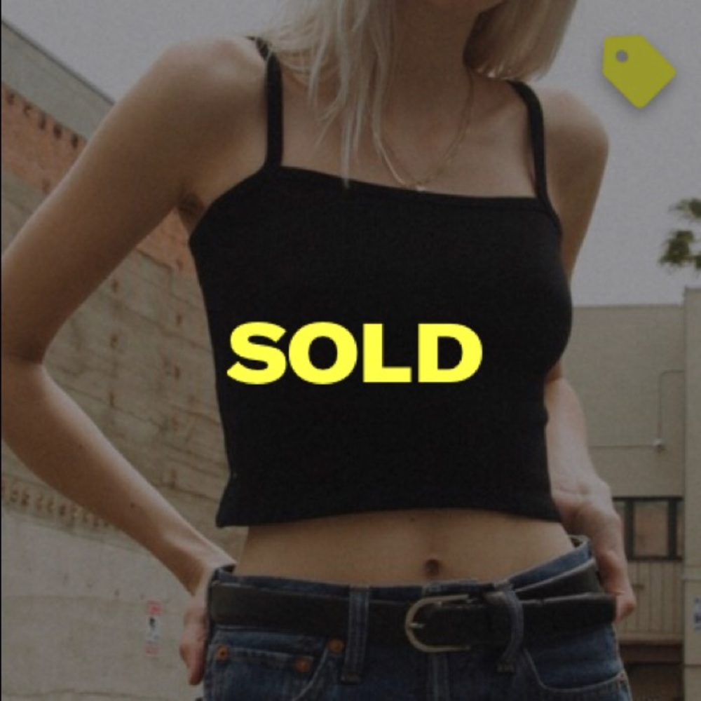 SOLD✅ brandy melville black faye ribbed tank top